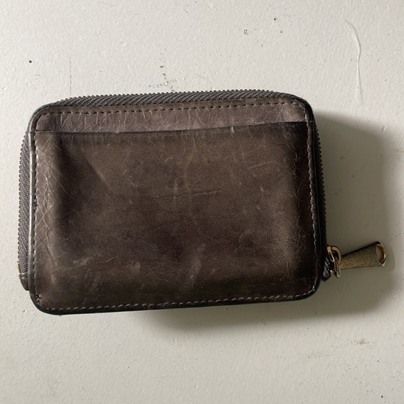 Small Grey/Gray Hobo Card ID Wallet Coin purse - Picture 3 of 6